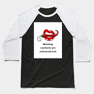 Minimal design of Funny caution message t-shirt Baseball T-Shirt